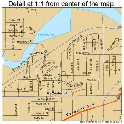 street map of manitowoc wi.